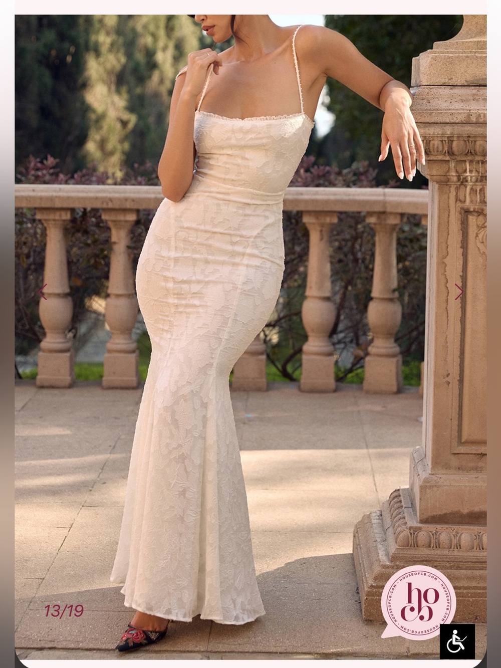 House of CB Ivory Lace Spaghetti-Strap Maxi Dress - Picture 2 of 10